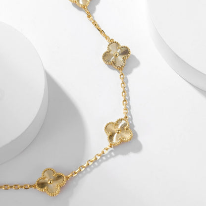 [Okajuri Jewelry] CLOVER 10 MOTIFS LASER NECKLACE