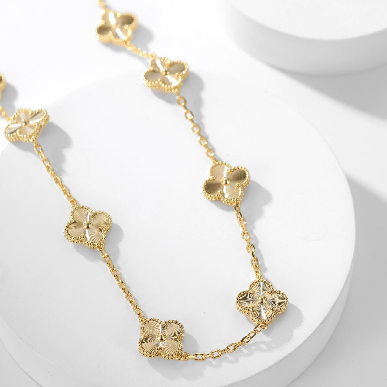 [Okajuri Jewelry] CLOVER 10 MOTIFS LASER NECKLACE