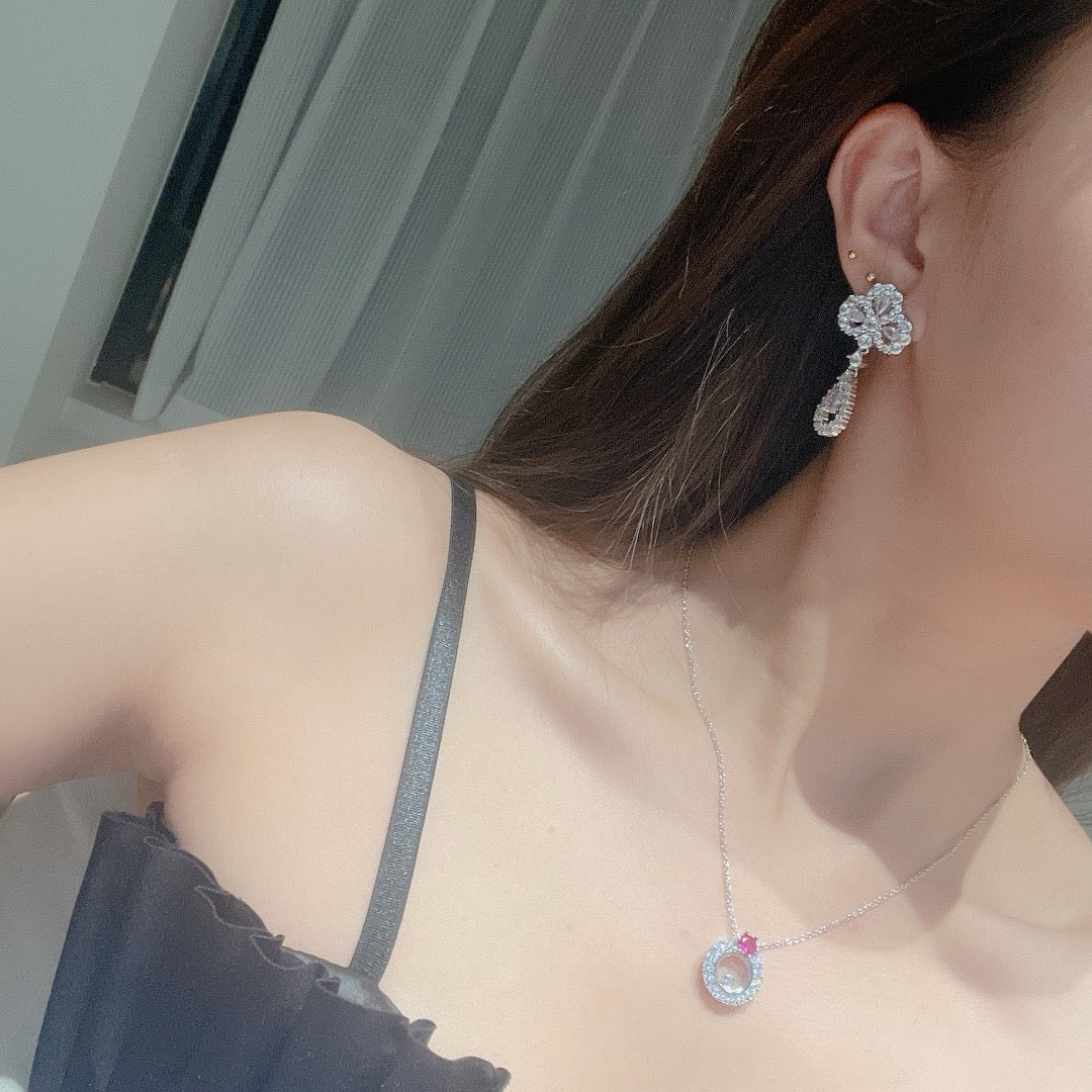 [Okajuri Jewelry] LOOP EARRINGS FULL MOTIF DIAMOND