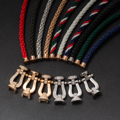 [Oakjuri™ Jewelry] ]Love & Force Large Horseshoe Trio Bracelet Stack Set