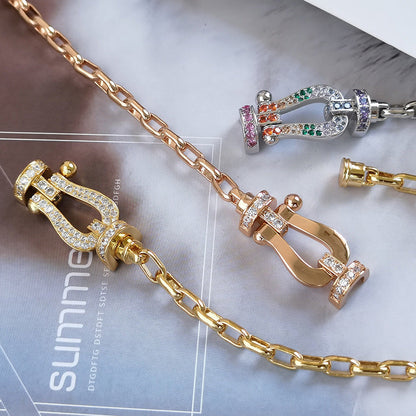 [Okajuri Jewelry]FORCE LARGE HORSESHOE CLASP  METAL BRACELET