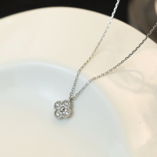 [Okajuri Jewelry]CLOVER MINI 9.5MM PENDANT DIAMOND NECKLACE