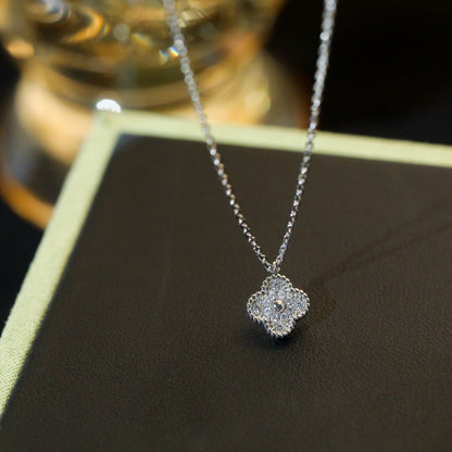 [Okajuri Jewelry]CLOVER MINI 9.5MM PENDANT DIAMOND NECKLACE