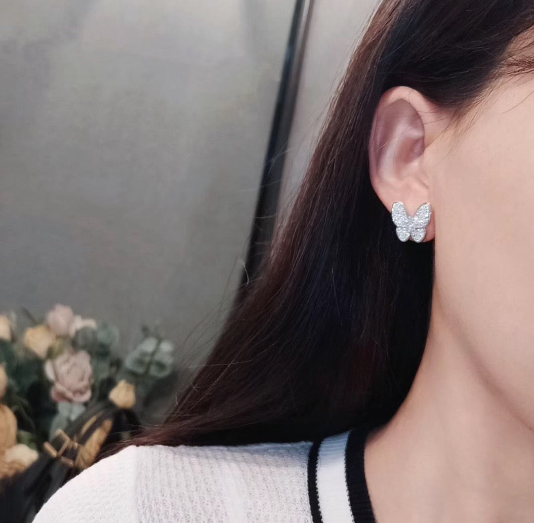 [Okajuri Jewelry]BUTTERFLY ALL DIAMOND EARRINGS