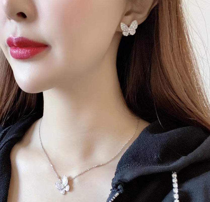 [Okajuri Jewelry]BUTTERFLY ALL DIAMOND EARRINGS