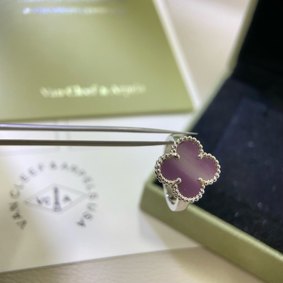 [Okajuri Jewelry]CLOVER  PURPLE VIOLET RING