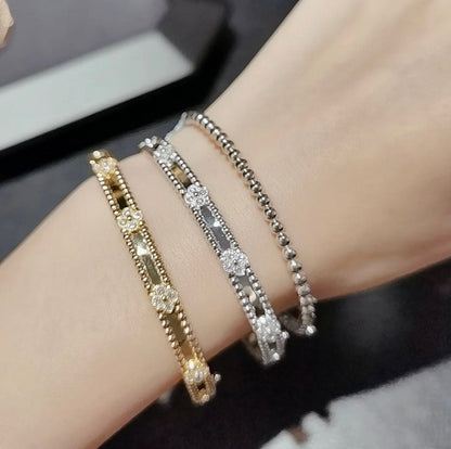 [Okajuri Jewelry]CLOVER BRACELET 4MM DIAMONDS
