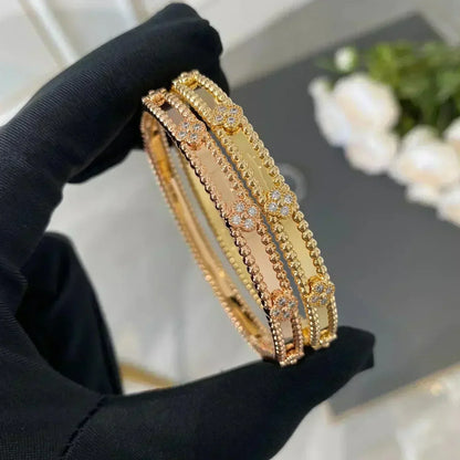 [Okajuri Jewelry] CLOVER BRACELET 4MM DIAMONDS