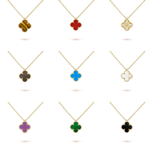 [Okajuri Jewelry] CLOVER MINI 9.5MM CARNELIANS NECKLACE COLLECTION