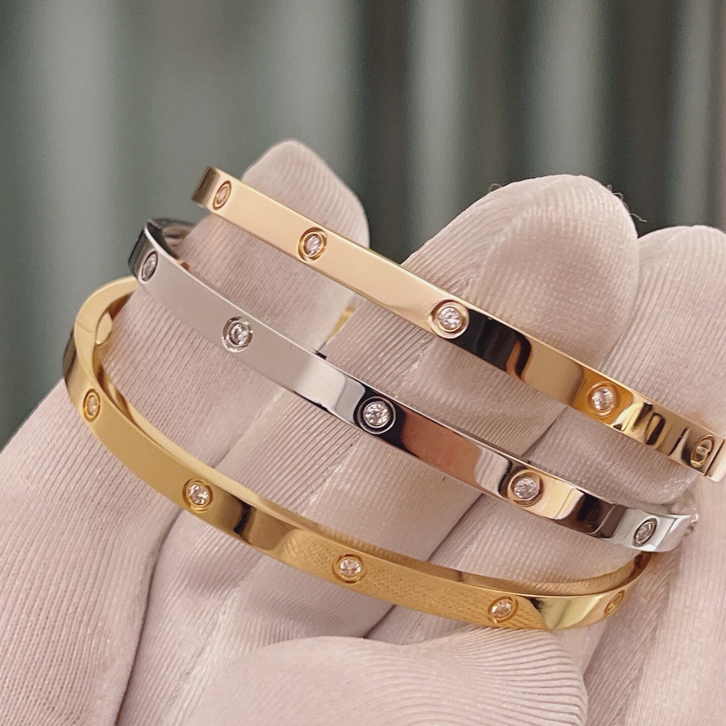 [Okajuri Jewelry] LOVE BRACELET 3.65MM 10 DIAMONDS