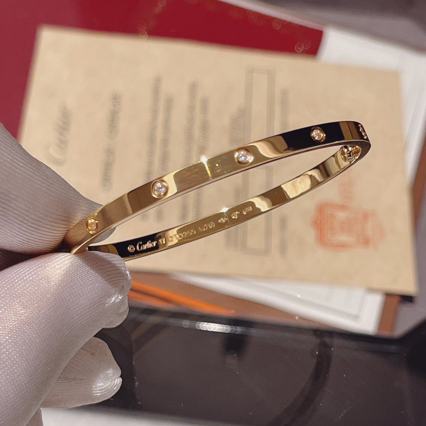 [Okajuri Jewelry] LOVE BRACELET 3.65MM 10 DIAMONDS