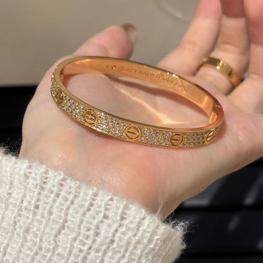 [Okajuri Jewelry] LOVE BRACELET 6.1MM DIAMOND-PAVED