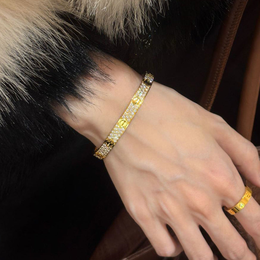 [Okajuri Jewelry] LOVE BRACELET 6.1MM DIAMOND-PAVED