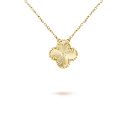 [Okajuri Jewelry]CLOVER 15MM LASER NECKLACE