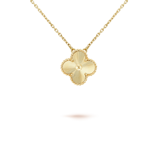 [Okajuri Jewelry]CLOVER 15MM LASER NECKLACE