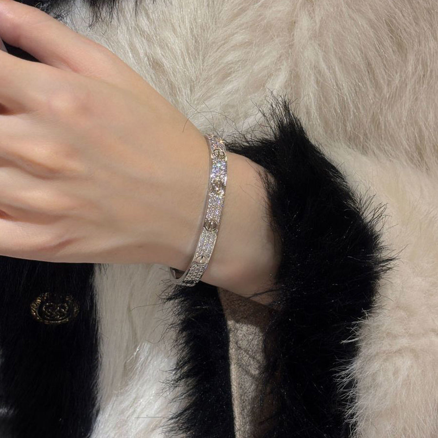 [Okajuri Jewelry] LOVE BRACELET 6.1MM DIAMOND-PAVED