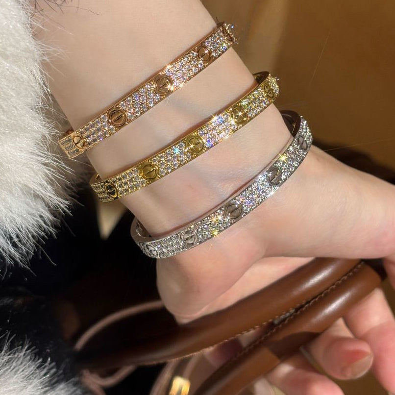 [Okajuri Jewelry] LOVE BRACELET 6.1MM DIAMOND-PAVED
