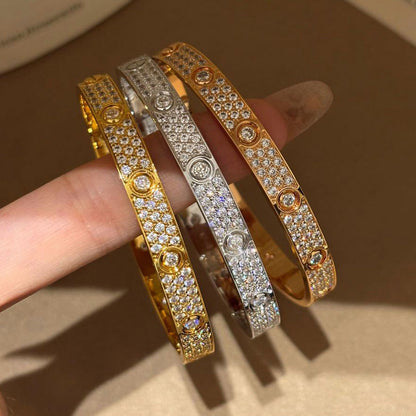 [Okajuri Jewelry] LOVE BRACELET 6.1MM DIAMOND-PAVED 10 BIG DIAMONDS