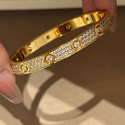 [Okajuri Jewelry] LOVE BRACELET 6.1MM DIAMOND-PAVED 10 BIG DIAMONDS