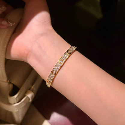 [Okajuri Jewelry] LOVE BRACELET 6.1MM DIAMOND-PAVED 10 BIG DIAMONDS
