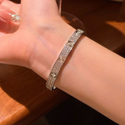 [Okajuri Jewelry] LOVE BRACELET 6.1MM DIAMOND-PAVED 10 BIG DIAMONDS