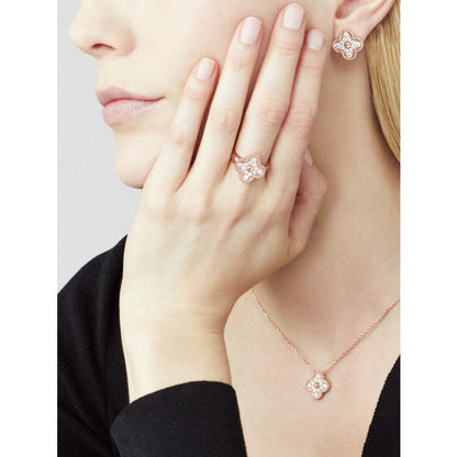 [Okajuri Jewelry]CLOVER 15MM DIAMOND SINGLE FLOWER NECKLACE