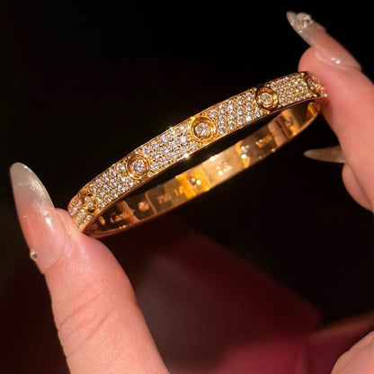 [Okajuri Jewelry] LOVE BRACELET 6.1MM DIAMOND-PAVED 10 BIG DIAMONDS