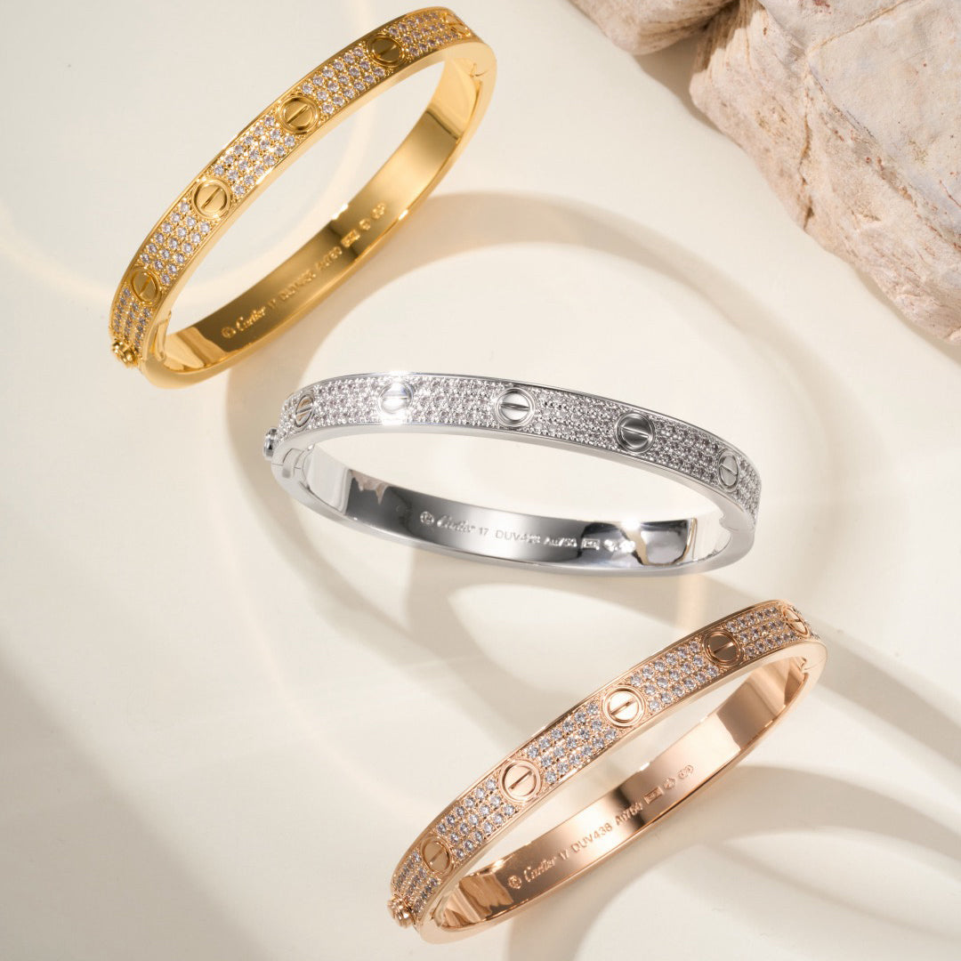 [Okajuri Jewelry] LOVE BRACELET 6.1MM DIAMOND-PAVED