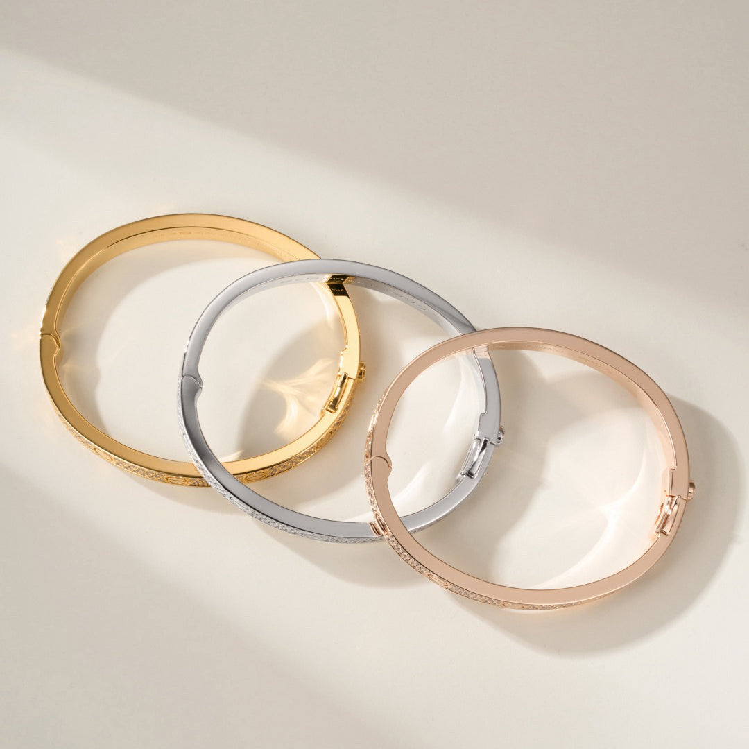 [Okajuri Jewelry] LOVE BRACELET 6.1MM DIAMOND-PAVED