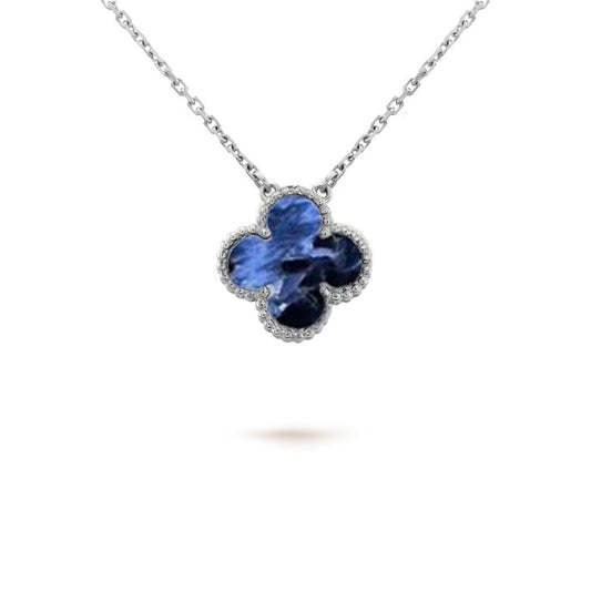 [Okajuri Jewelry] CLOVER 15MM PIETERSITE NECKLACE SILVER