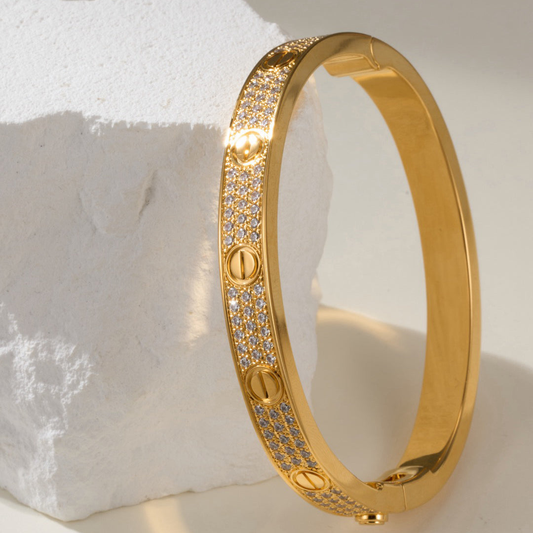 [Okajuri Jewelry] LOVE BRACELET 6.1MM DIAMOND-PAVED