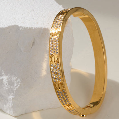 [Okajuri Jewelry] LOVE BRACELET 6.1MM DIAMOND-PAVED