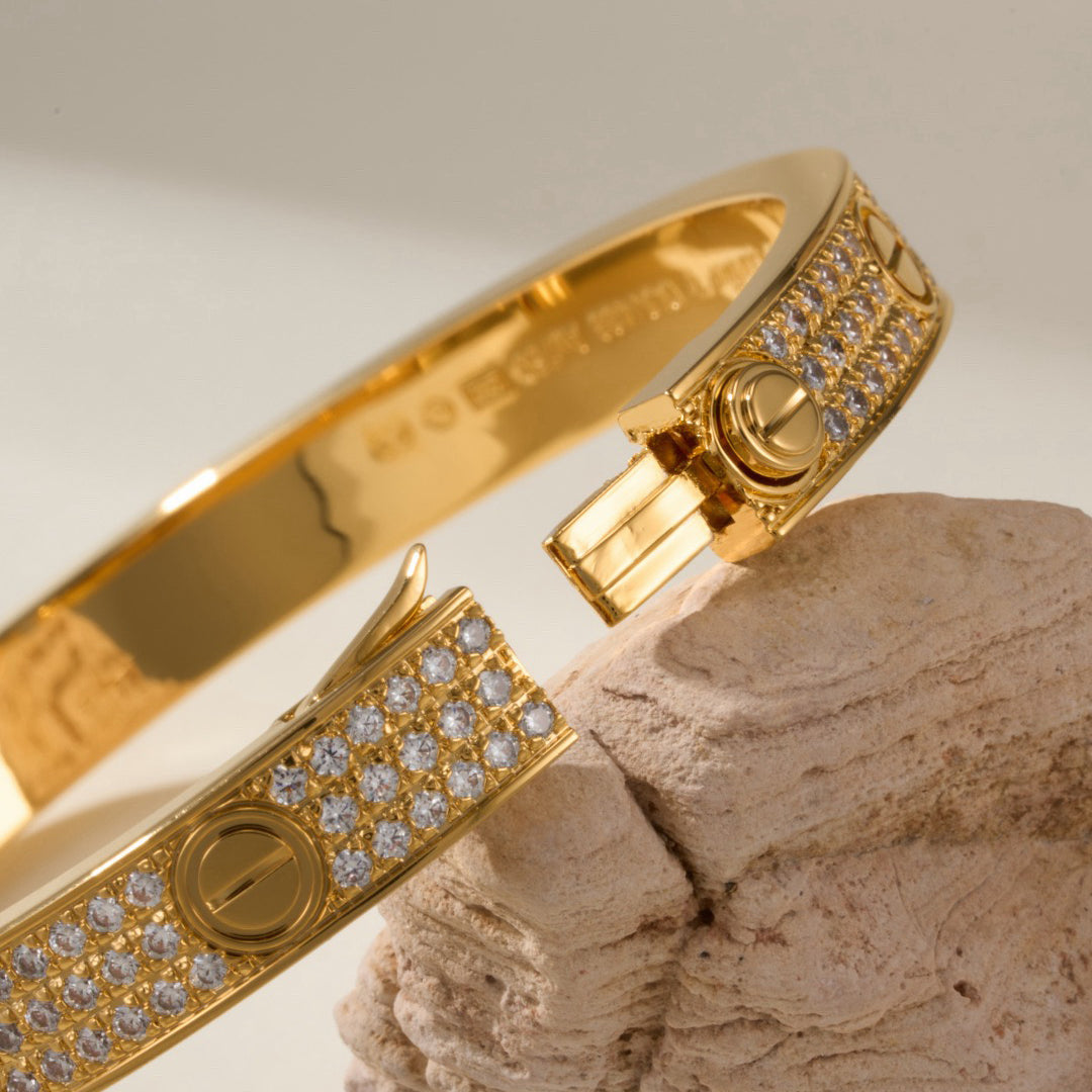 [Okajuri Jewelry] LOVE BRACELET 6.1MM DIAMOND-PAVED