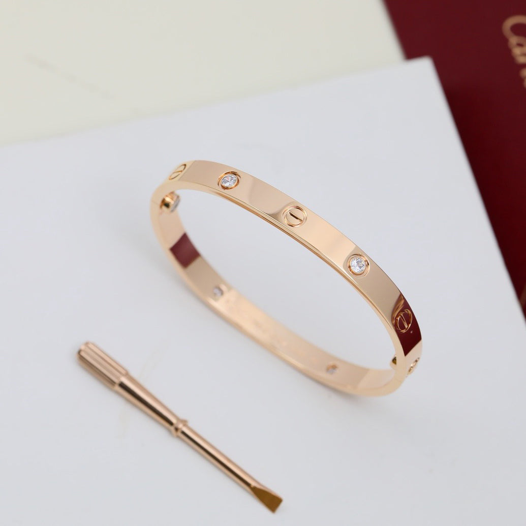 [Okajuri Jewelry] LOVE BRACELET 6.1MM 4 DIAMONDS