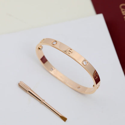[Okajuri Jewelry] LOVE BRACELET 6.1MM 4 DIAMONDS