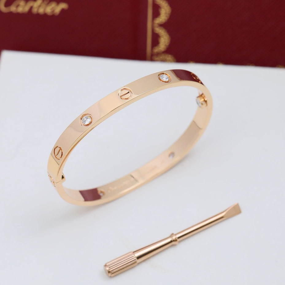 [Okajuri Jewelry] LOVE BRACELET 6.1MM 4 DIAMONDS