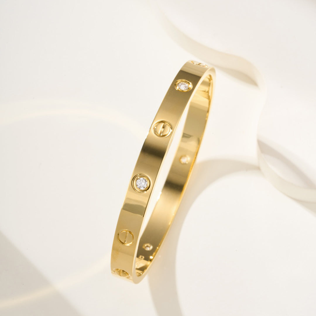 [Okajuri Jewelry] LOVE BRACELET 6.1MM 4 DIAMONDS