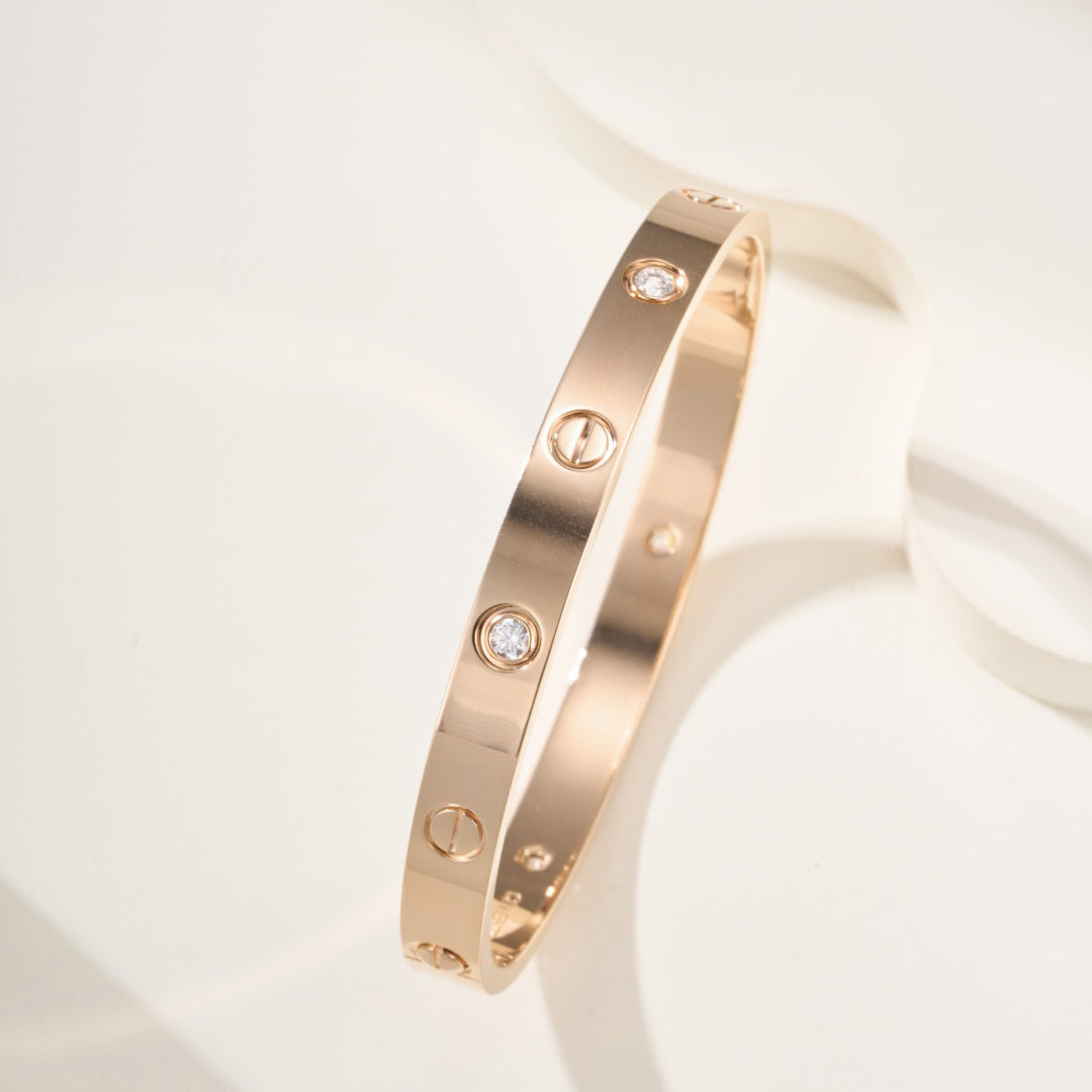 [Okajuri Jewelry] LOVE BRACELET 6.1MM 4 DIAMONDS