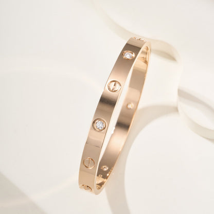[Okajuri Jewelry] LOVE BRACELET 6.1MM 4 DIAMONDS