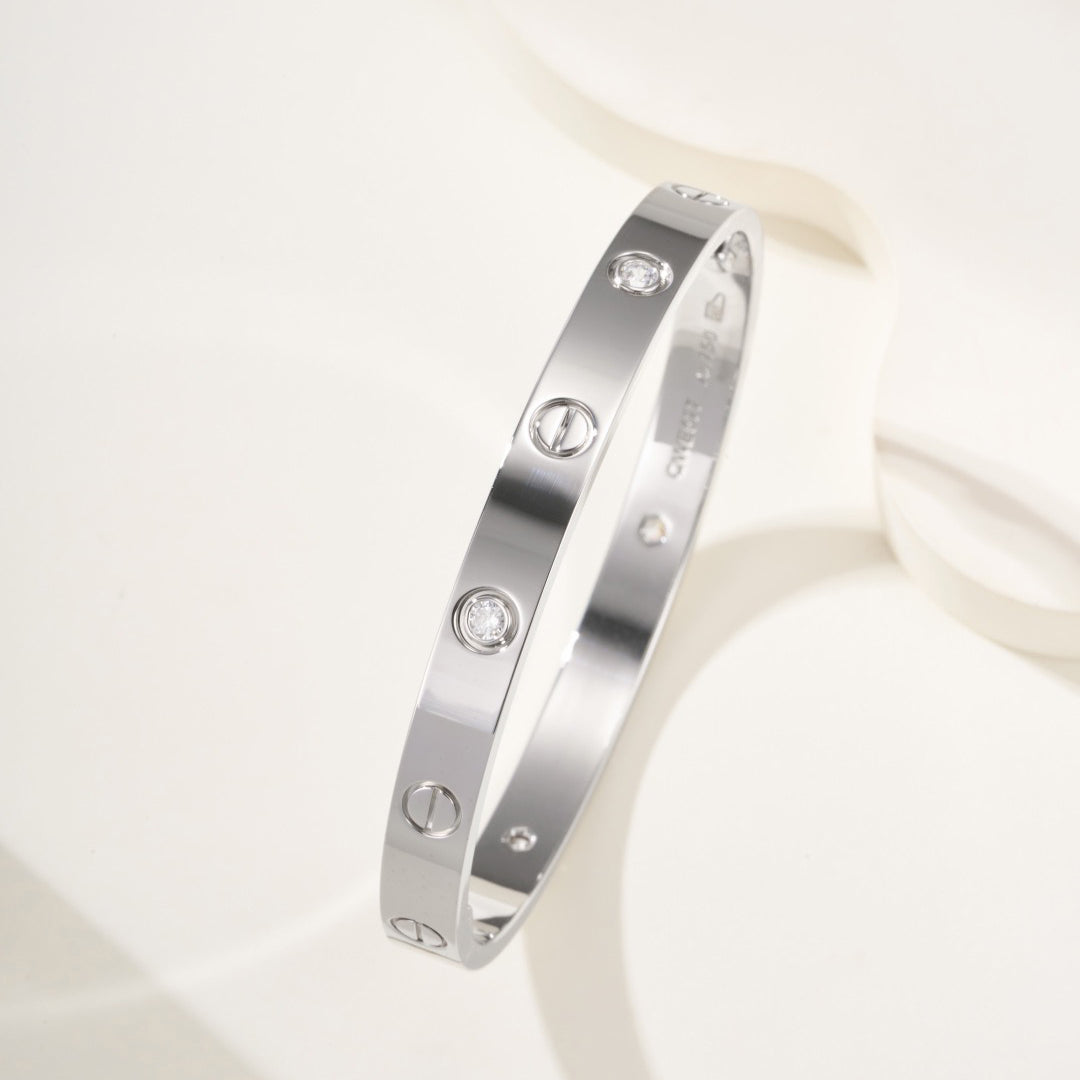 [Okajuri Jewelry] LOVE BRACELET 6.1MM 4 DIAMONDS