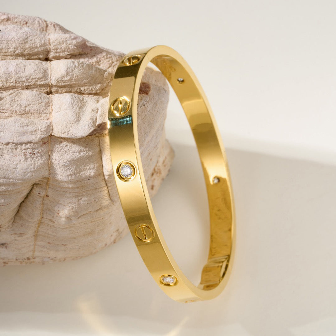 [Okajuri Jewelry] LOVE BRACELET 6.1MM 4 DIAMONDS