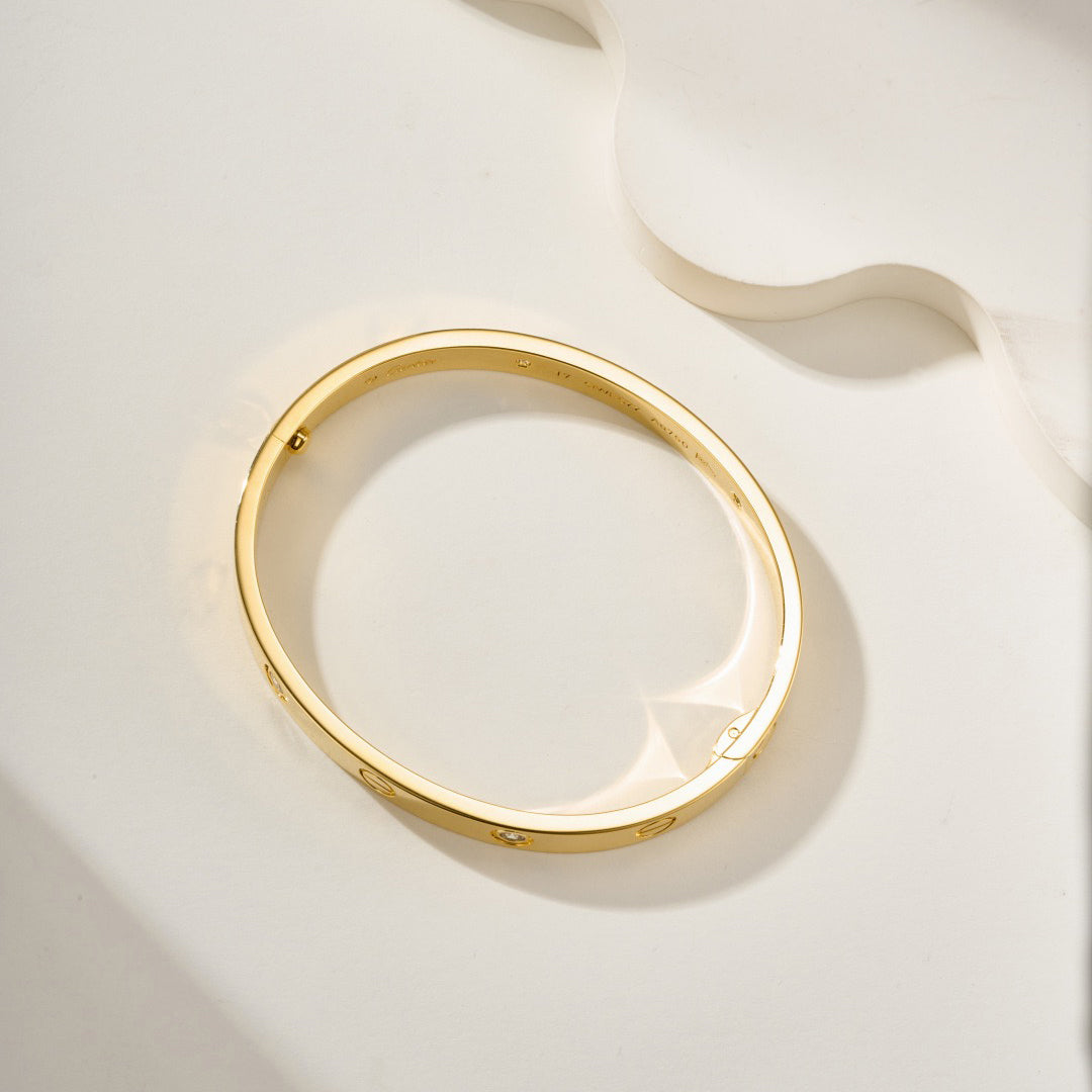 [Okajuri Jewelry] LOVE BRACELET 6.1MM 4 DIAMONDS