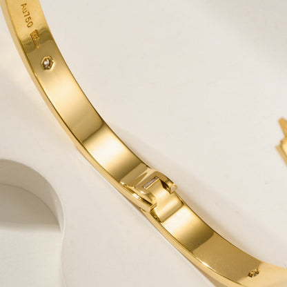 [Okajuri Jewelry] LOVE BRACELET 6.1MM 4 DIAMONDS