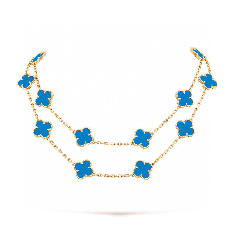 [Okajuri Jewelry]CLOVER 20 MOTIFS TURQUOISE GOLD