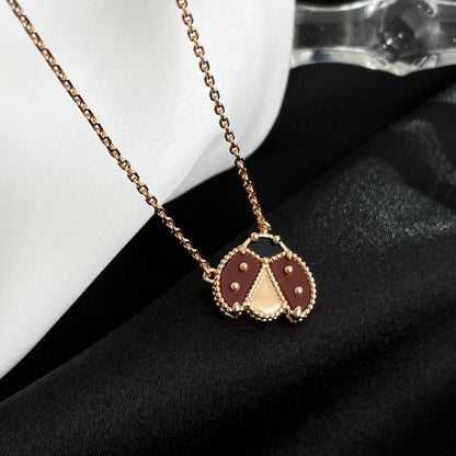[Okajuri Jewelry]LUCKY  CARNELIANS LADYBUG NECKLACE