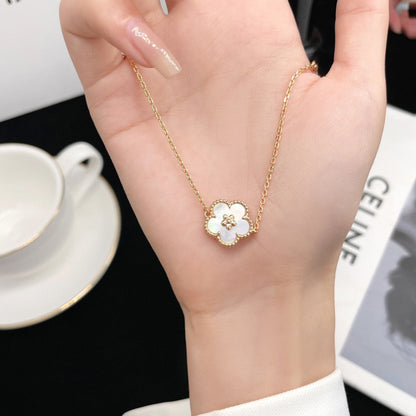 [Okajuri Jewelry]LUCKY WHITE MOP PLUM BLOSSOM  BRACELET