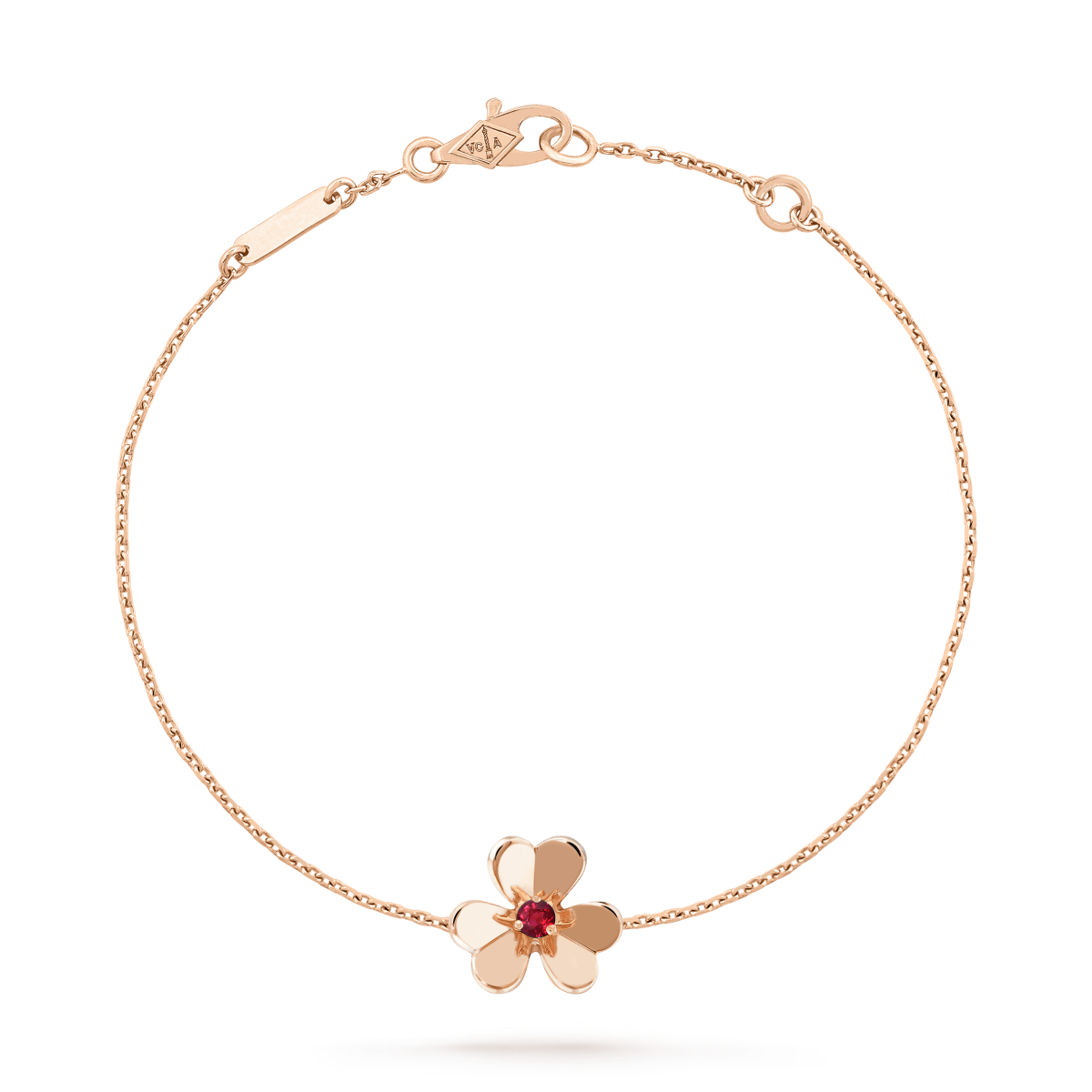 [Okajuri Jewelry]FRIVOLE GOLD FLOWER PINK MALACHITE BRACELET