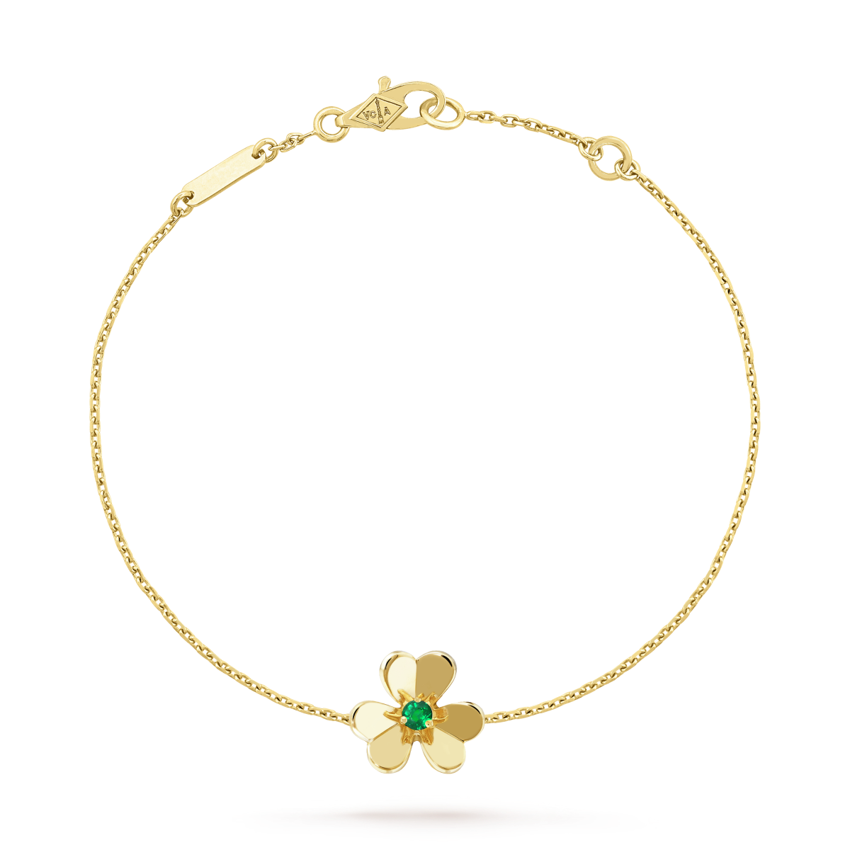[Okajuri Jewelry]FRIVOLE GOLD FLOWER PINK MALACHITE BRACELET