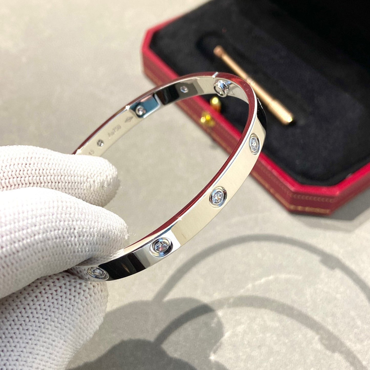 [Okajuri Jewelry]LOVE BRACELET 6.1MM 10 DIAMONDS