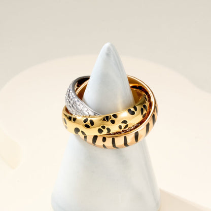 [Okajuri Jewelry] TRINITY  RING LEOPARD PRINT